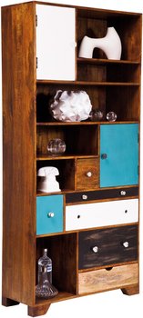 Designer Cabinet Wood Turquoise White Black  1910h X 350d X 900w