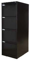 Black 4 Drawer Filing Cabinet 470x620x1320