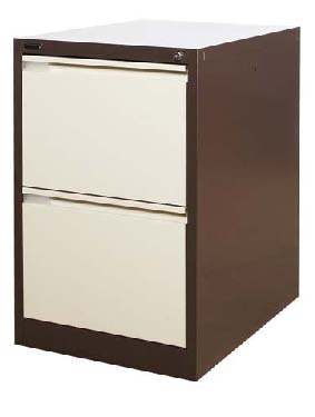Brown & Beige 2 Drawer Filing Cabinet 470x620x710 ( coffee & cream )