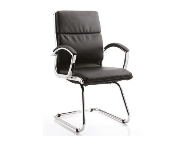 Designer Epsom Classic Cantilever Back Chair Black