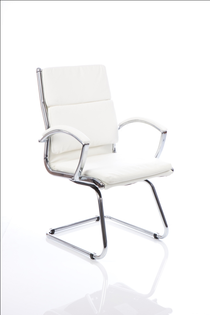 Designer Epsom Classic Cantilever Back Chair White