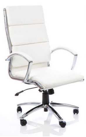 Designer Epsom Classic High Back Chair White