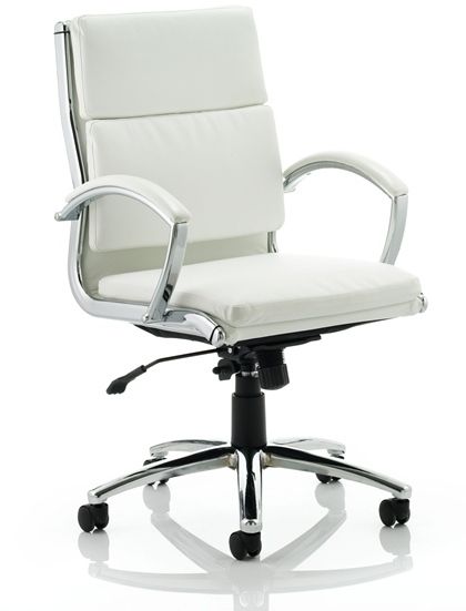 Designer Epsom Classic Medium Back Chair White