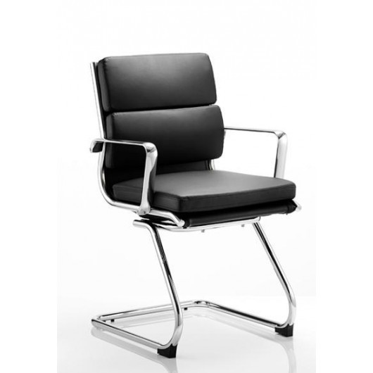Designer Epsom Savoy Cantilever Back Chair Black