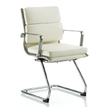 Designer Epsom Savoy Cantilever Back Chair Ivory