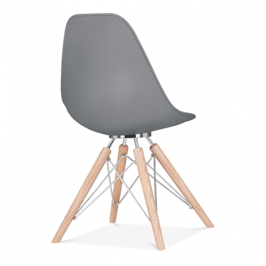 Designer Epsom leg designer chair Grey shell silver bracker