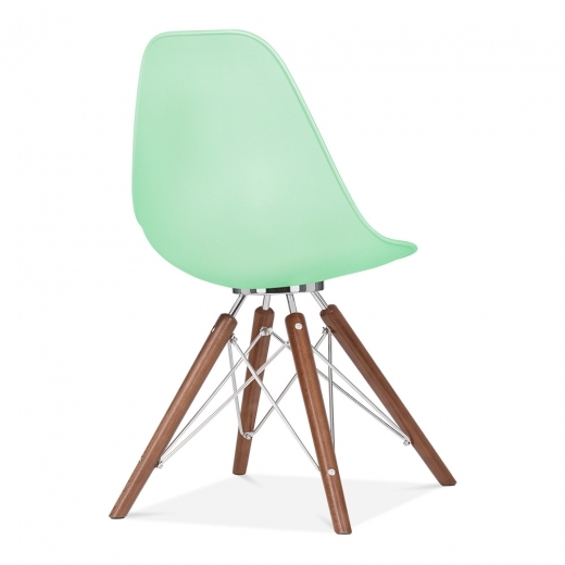 Designer Epsom leg designer chair Pastel green silver bracket 