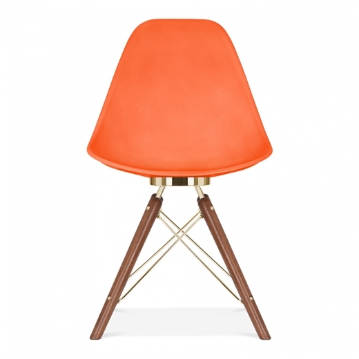 Designer Epsom leg designer chair  orange silver bracket