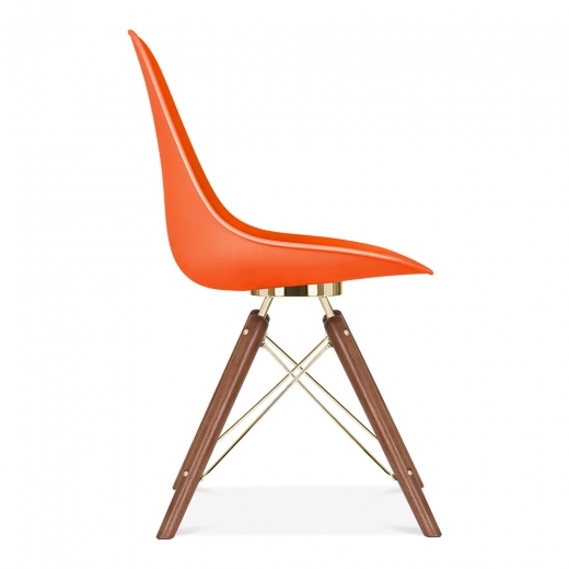 Designer Epsom leg designer chair  orange silver bracket