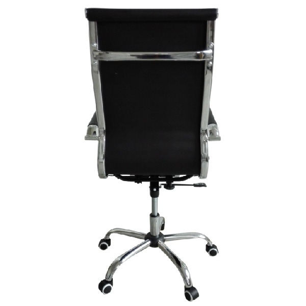 Designer Epsom luxury high back ribbed office chair Black