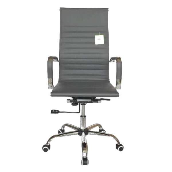 Designer Epsom luxury high back ribbed office chair Grey