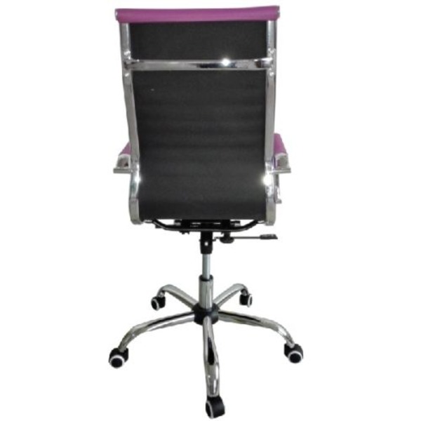 Designer Epsom luxury high back ribbed office chair Purple