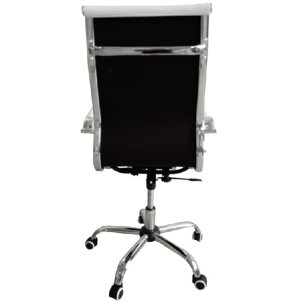 Designer Epsom luxury high back ribbed office chair White