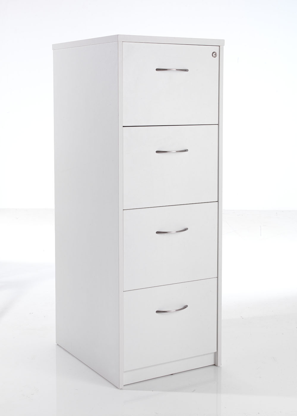 Economy 4 drawer white mfc filing cabinet