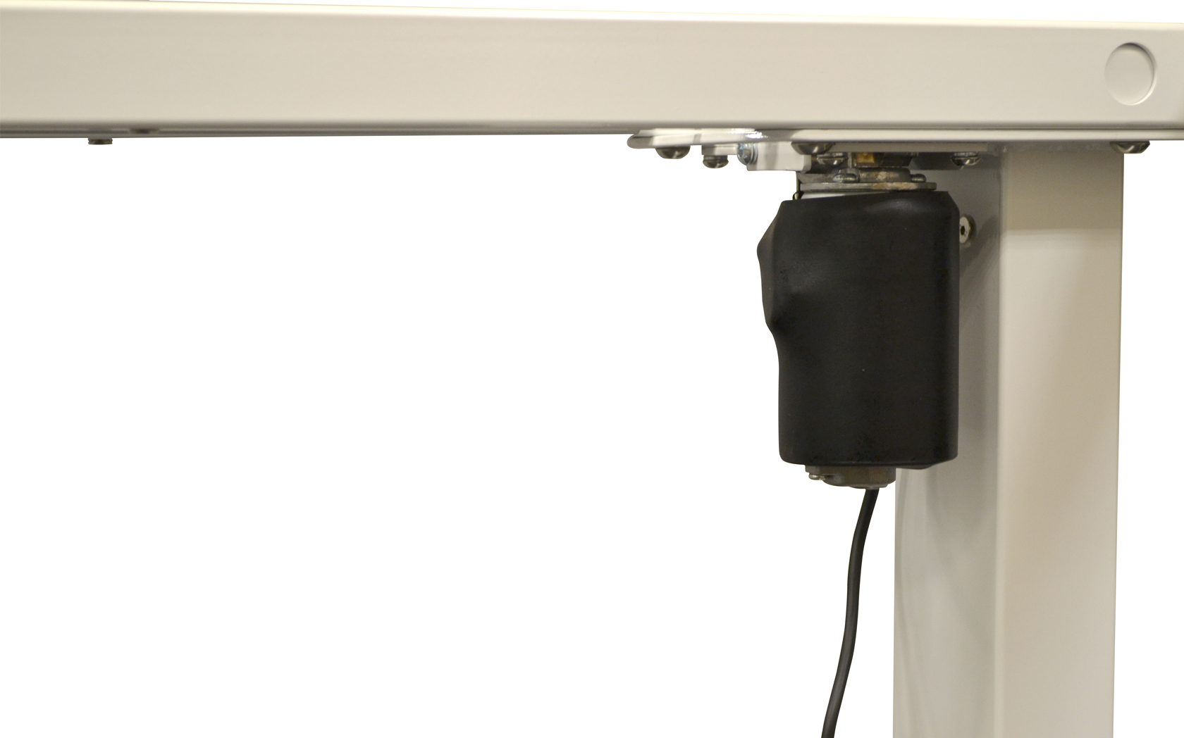  Electric Height Adjustable Sit Stand Desk  White Top ,  Black  leg  various sizes and finishes