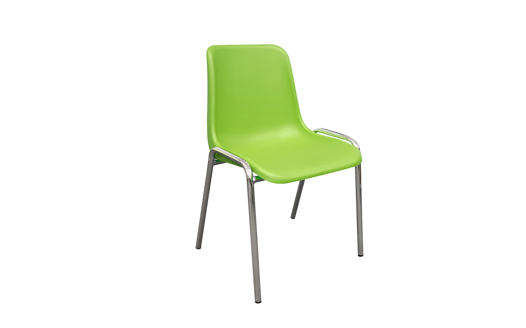 Endurance multi purpose stacking chair plastic shell chrome legs Lime Green