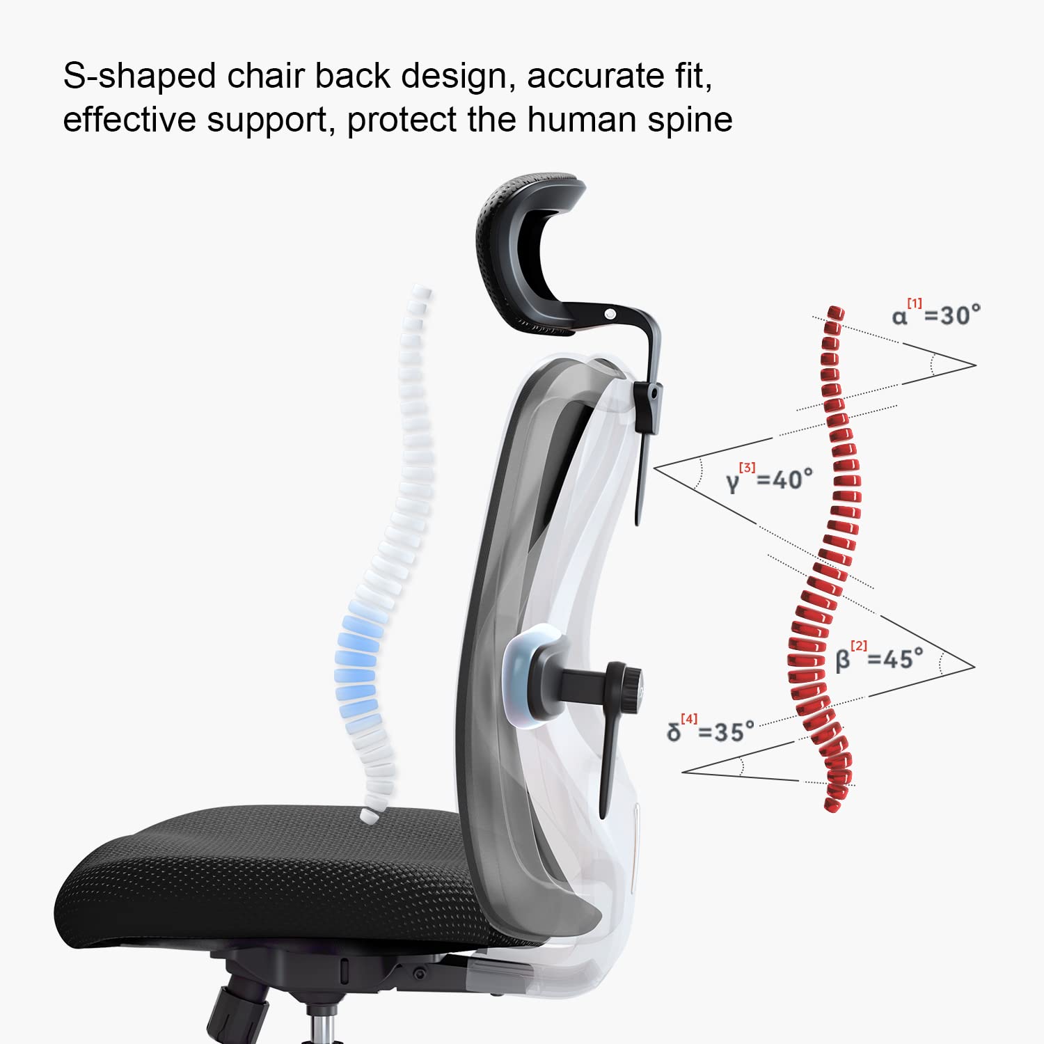 Ergonomic Mesh Back Chair Black