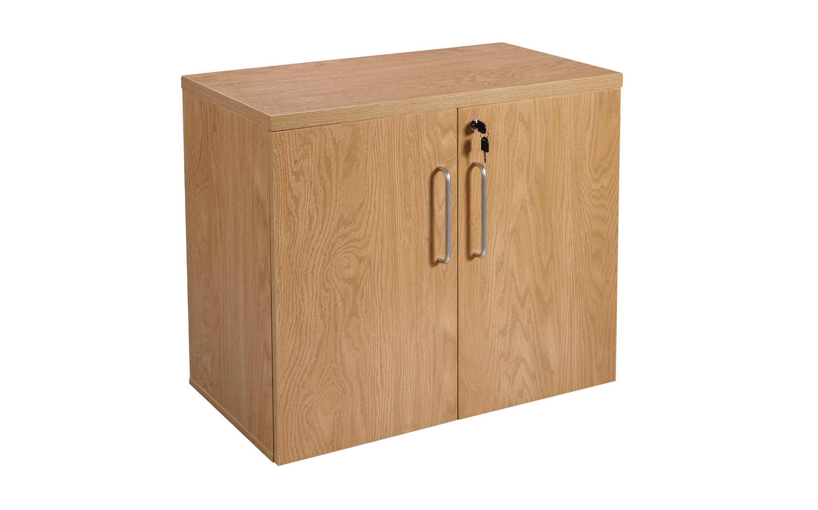 Executive Cupboard with shelf 730hx800wx450d Crown Cut Oak