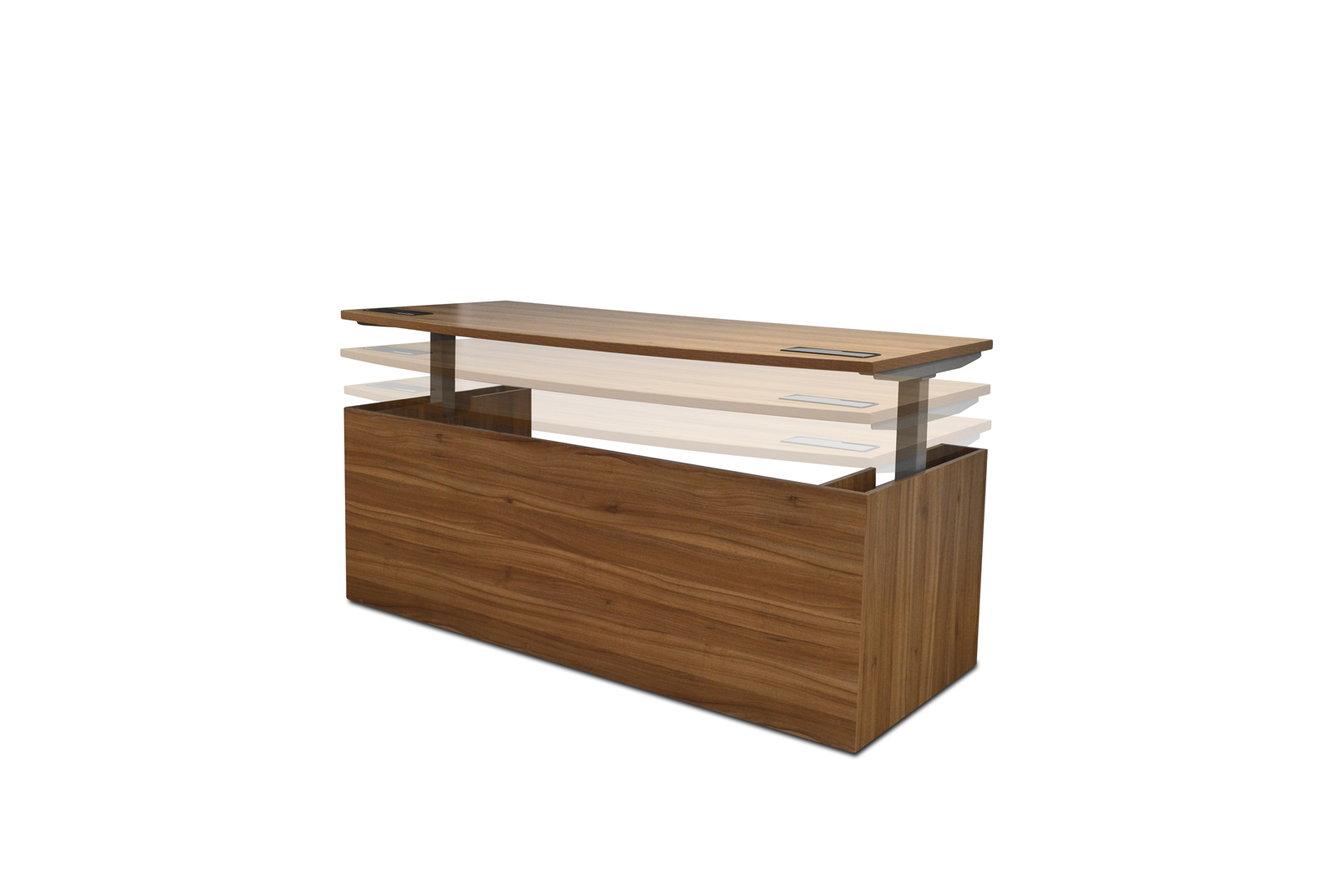 Executive Electric Sit Stand Adustable Desk Crown Cut Oak 1800 x 900