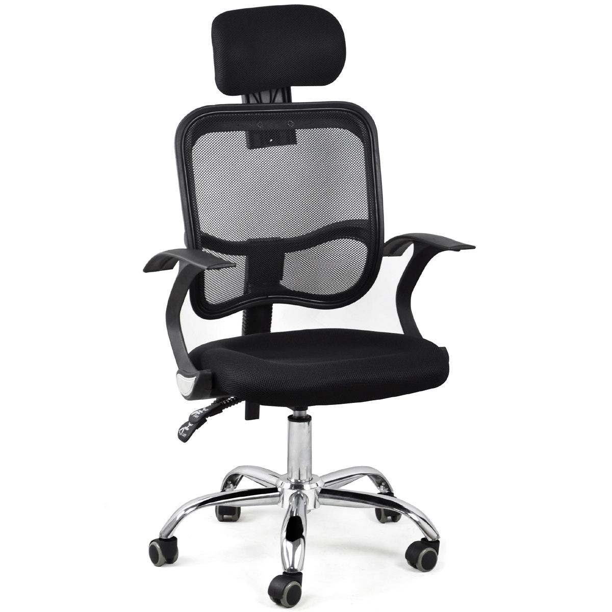 Executive mesh chair with headrest black