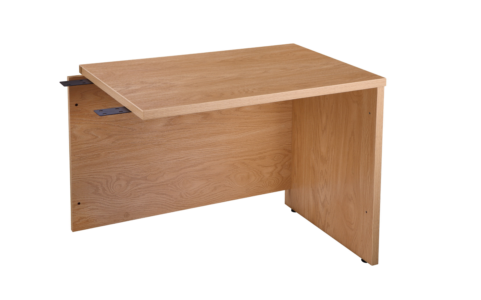 Executive return desk 900wx600dx730h with 2 drawer pedestal Walnut 