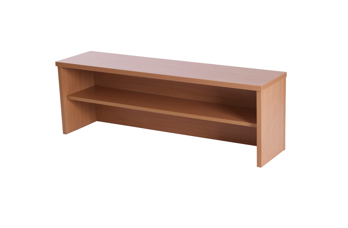 Bonjour 1200 reception hood Warm Beech shown with counter (sold separately) 