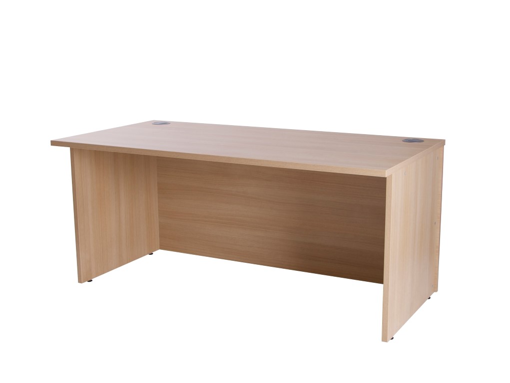 Bonjour 1600 reception counter Blonde Oak shown with hood (sold separately) 