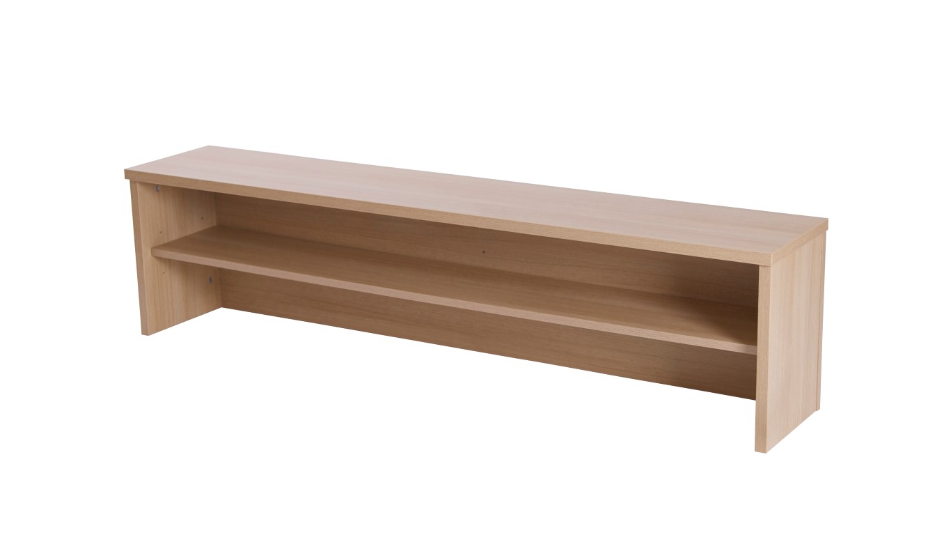 Bonjour 1600 reception hood Blonde Oak shown with counter (sold separately) 
