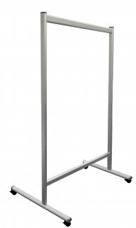 FLOORSTANDING PERSPEX SCREEN W 1230 x H 2010 x D 620 MOBILE PROTECTIVE PARTITION WALLS ACRYLIC GLASS  