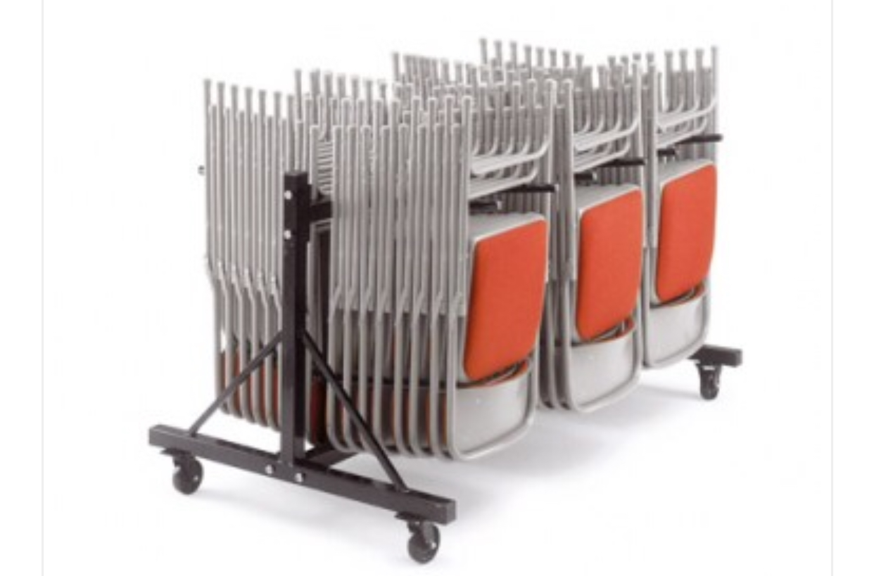 Folding Chair Trolley Low 3 Rows back to back