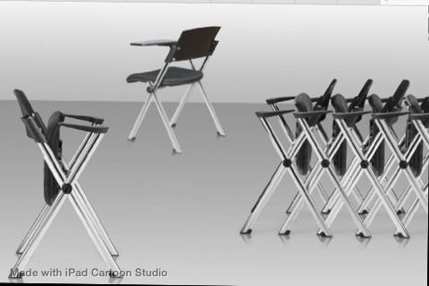 Folding chair black and silver