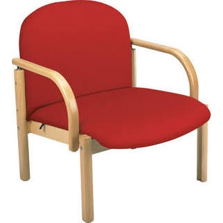 Harlekin Low chair express ex stock Reception chair black,blue and red with beech legs