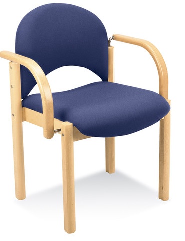 Harlekin Meeting Chair express ex stock black,blue or red with beech frame