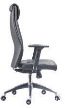 Black faux leather High back executive chair height adjustable arms