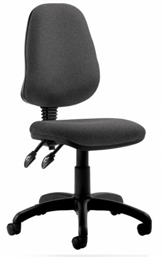Home Office Operators Chair with 2 levers in charcoal  fabric 