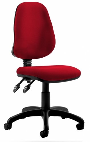 Home Office Operators Chair with 2 levers in red wine fabric 