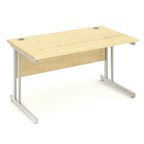 Impulse Cantilever 1400 x 600  Rectangle Desk Maple