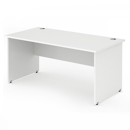 Impulse Panel End 1600mm Rectangle Desk White 600mm deep