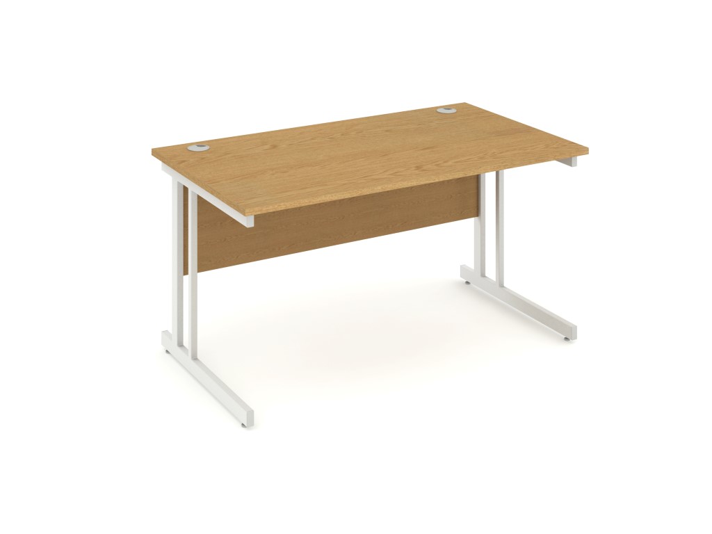 Impulse Cantilever 1400 Rectangle Desk Oak