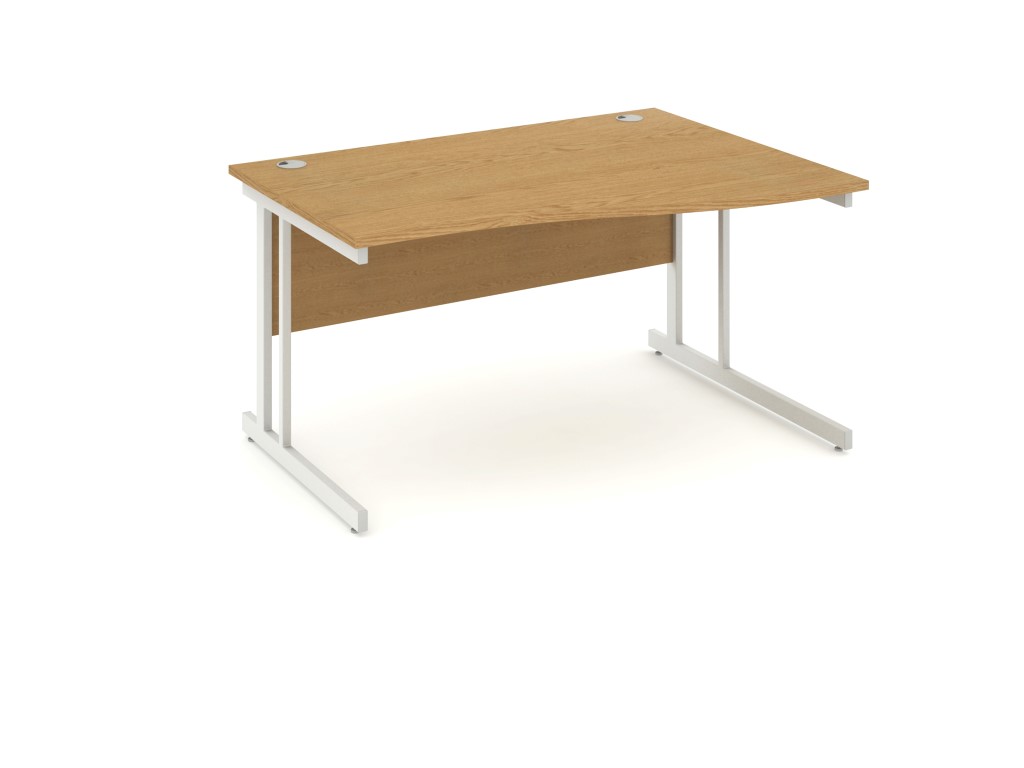 Impulse Cantilever 1400 Right Hand Wave Desk Oak