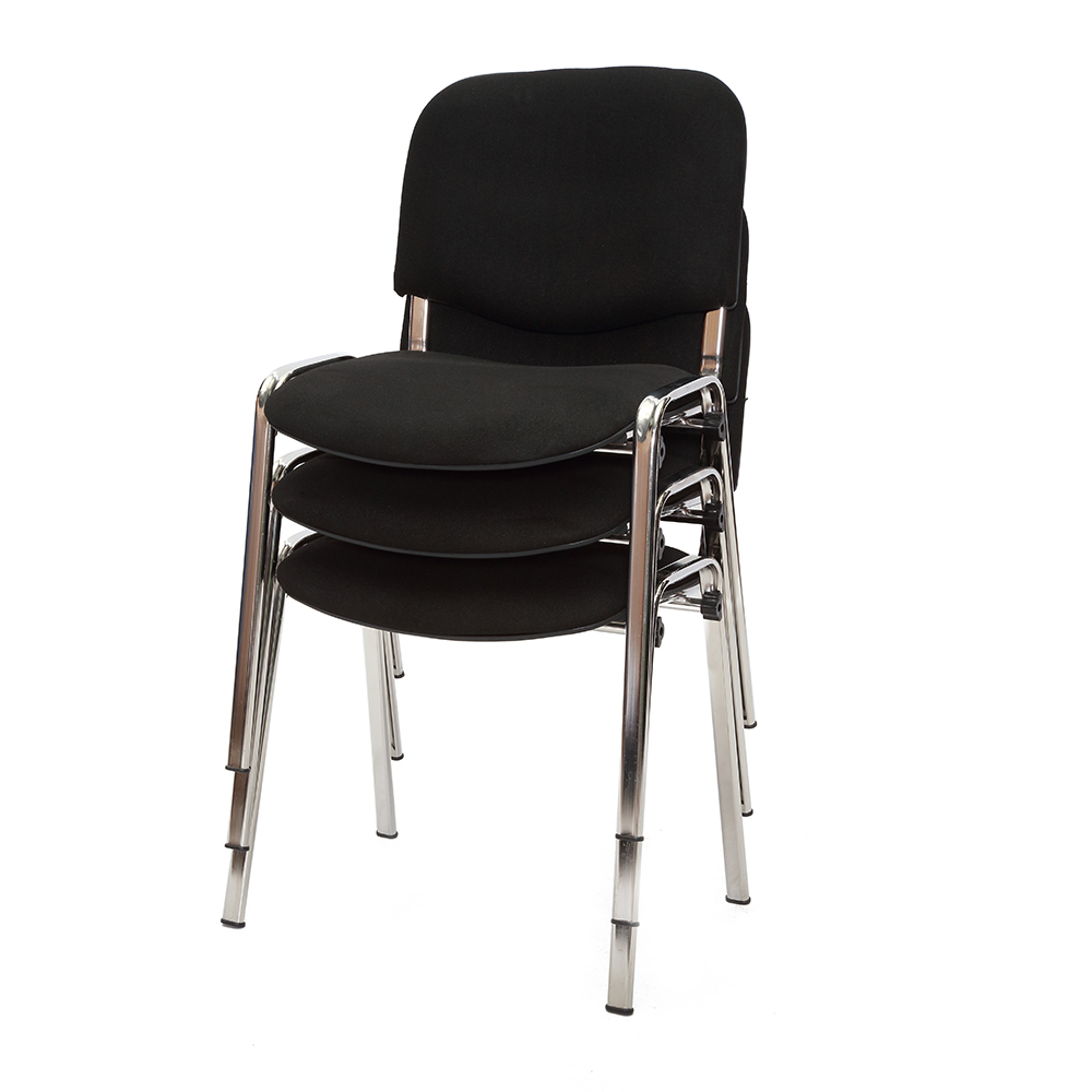 ISO Club Stacking Chrome Conference and Training Chair Royal Blue