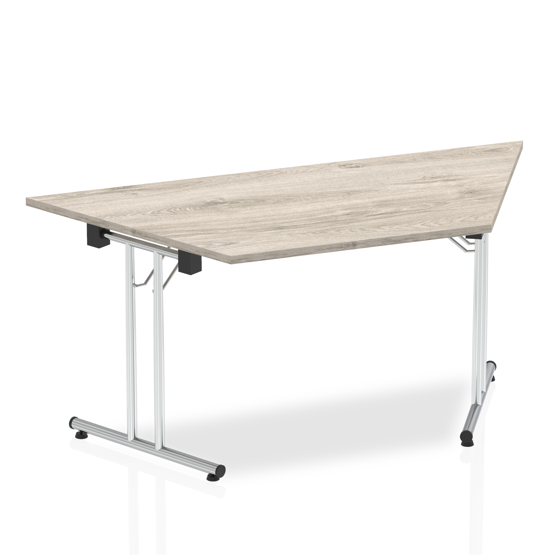 Impulse 1600 Folding Trapezium Table Grey Oak