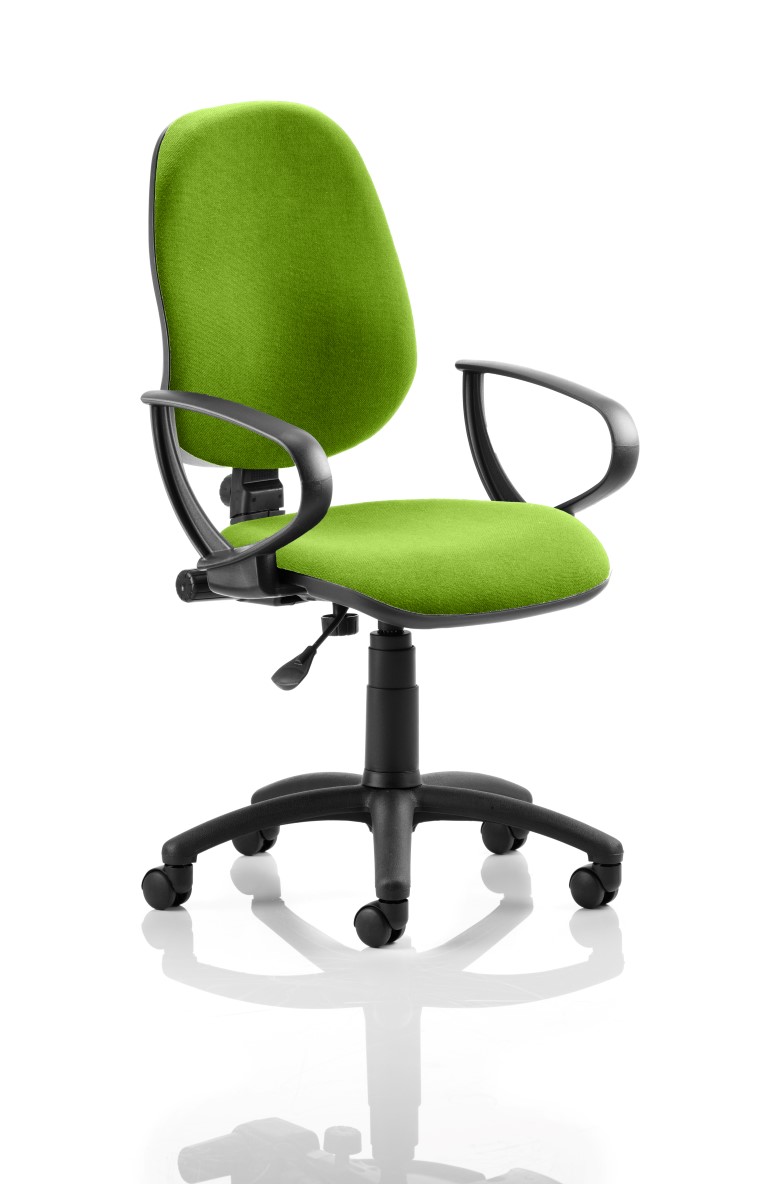 Eclipse I Lever Task Operator Chair Bespoke With Loop Arms In Swizzle