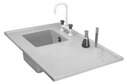 Laboratory epoxy single drainer sink various sizes