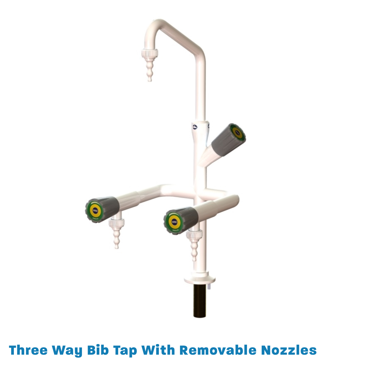 Laboratory swivel swan neck hot /cold water tap with side arms removable nozzle  school or commercial 