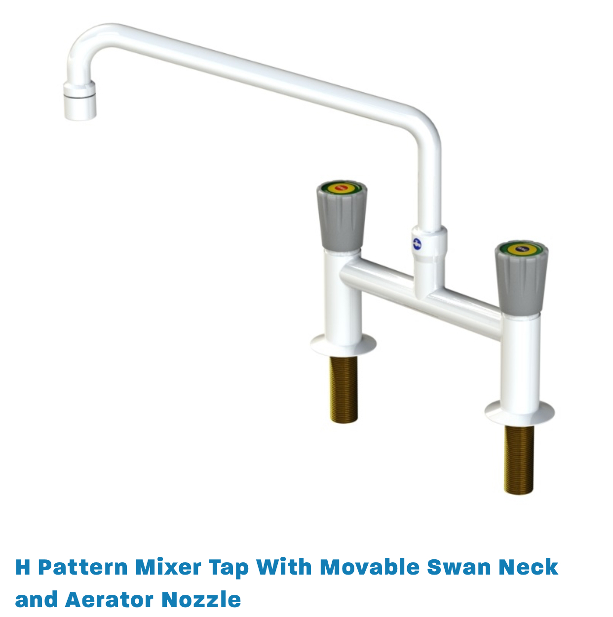 Laboratory swivel swan neck mixer hot and cold water tap school or commercial 