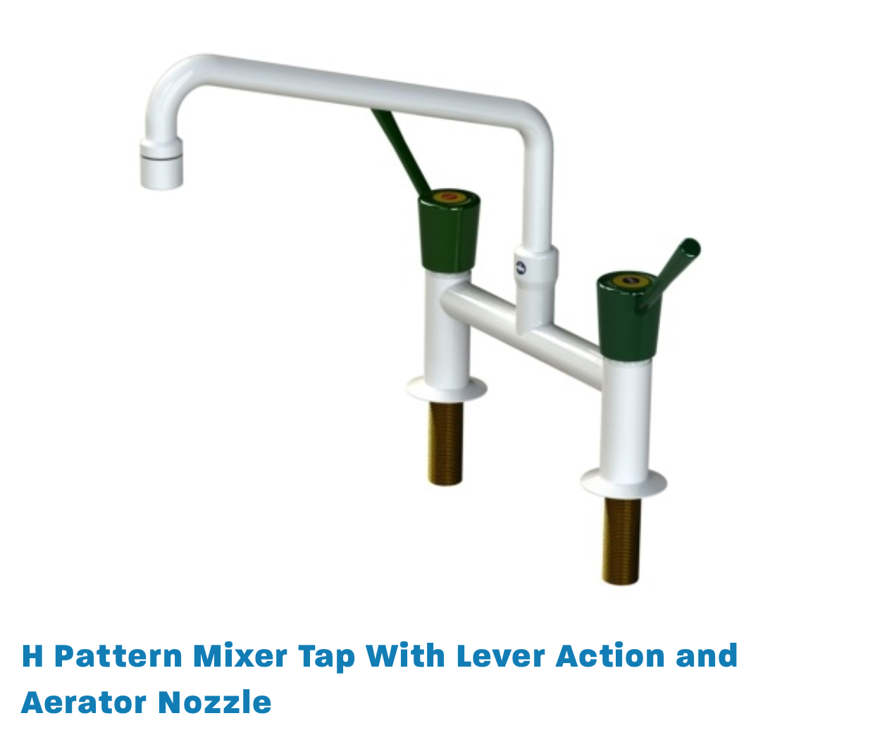Laboratory swivel swan neck wrist action levers mixer hot and cold water taps school or commercial 