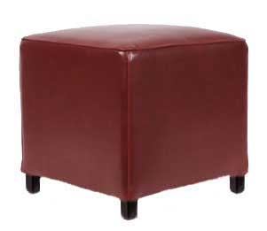 Leather box stool