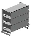 Library Single Sided Display + Storage Shelving Starter900x350x2100h