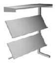 Library Single Sided Display Shelving Add-On 750x250x1200h